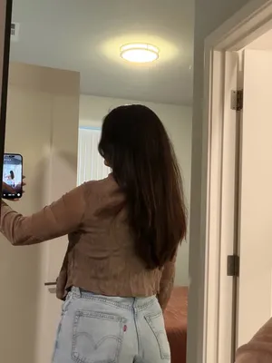 ZARA Brown Wrap-Front Long Sleeve Top - Women thumbnail 7