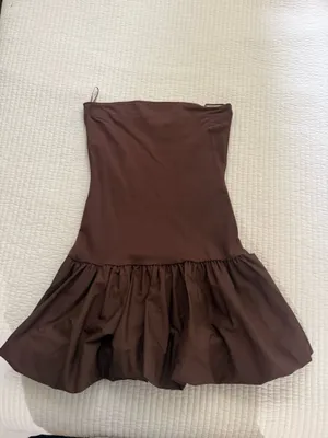 Good Luck Gem Bubble Dress Brown thumbnail 2
