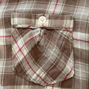 Aéropostale Plaid Button Down Shirt Brown Pink Flannel Top Women’s XL 100% Cotto thumbnail 13