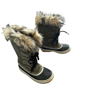 Sorel Joan of Arctic Green Waterproof Faux Fur Winter Snow Boots Size 6 thumbnail 7