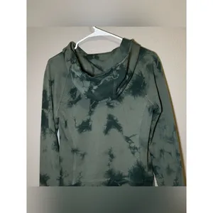 Lululemon Scuba Light Cotton Fleece Shibori Green Full Zip Hoodie Women’s Size 4 thumbnail 8