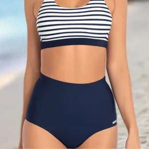 NEW Lascana High Rise Shaping Bikini Bottoms in Navy Blue - Size 6 thumbnail 1