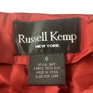 Russell Kemp Silk Dress Pants Red Size 6 thumbnail 3