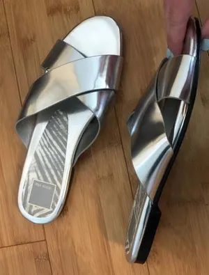 DV by Dolce Vit Metallic Slide Sandals thumbnail 3