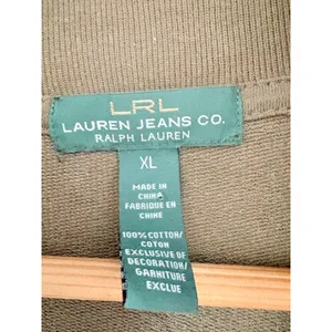 Lauren Ralph Lauren Jeans Co Womens XL Olive Green Full Zip Cotton Sweatshirt thumbnail 8