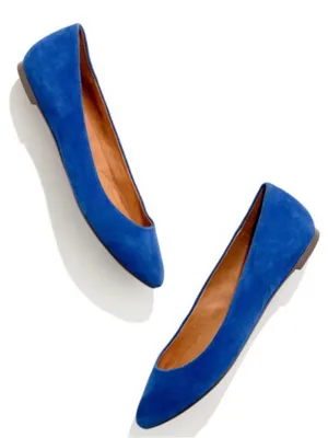 Madewell The Sidewalk Skimmer Suede Blue Pointed-Toe Flats Sz 8 thumbnail 1