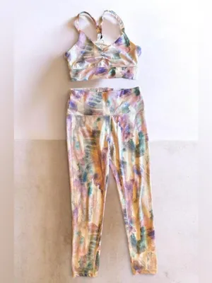 Harmony & Balance Watercolor Sports Bra & Leggings Set M thumbnail 7