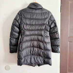 UNIQLO | Black Puffy Down Long Length Funnel Neck Jacket | Small thumbnail 5