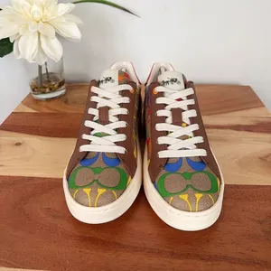 NWT Coach Clip Low Top Sneaker In Rainbow Signature Canvas size‎ US5/EU 35.5 thumbnail 5