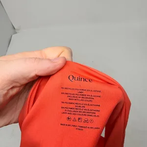 Quince Italian High Rise Bikini Bottom Sunset Orange NEW Womens Large thumbnail 5