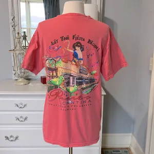 Comfort Colors Rosies Cantina Tshirt Womens Small Short Sleeve Shirt Cotton Coral thumbnail 2