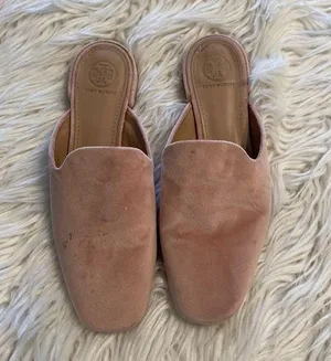 Tory Burch Mules color light pink size 6.5 condition good soft leather thumbnail 1