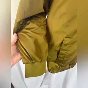 SHINY GOLD GREEN OVERSIZED BOMBER JACKET Target A New Day Size Large EUC‎ thumbnail 6