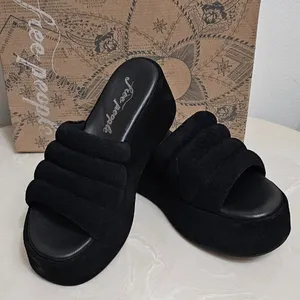 Free People Almost Paradise Platform Blk/Noir 3 Size 38 EU 8 66684663 thumbnail 2