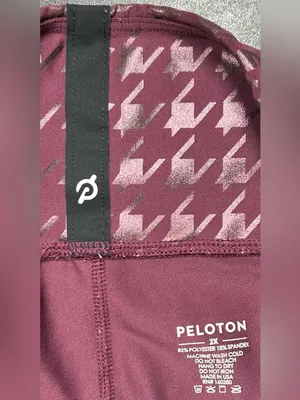 Peloton Size 2XL Purple Res Show Up Houndstooth Printed Legging thumbnail 6