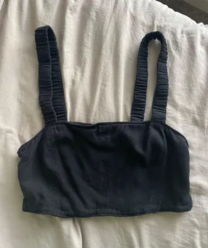 Abercrombie Black Crop Tank thumbnail 1