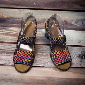 Bernie Rainbow WOMEN'S FASHION SUMMER HEEL SANDAL SHOES - Rainbow colors size 9 thumbnail 3
