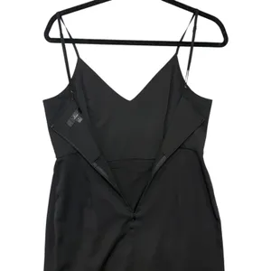 Lulus Black V Neck Spaghetti Strap Draped Midi evening Party elegant‎ Dress S thumbnail 9