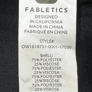 Fabletics Milano Coat Faux Leather Sleeve Size‎ Large Black Winter Lightweight thumbnail 9