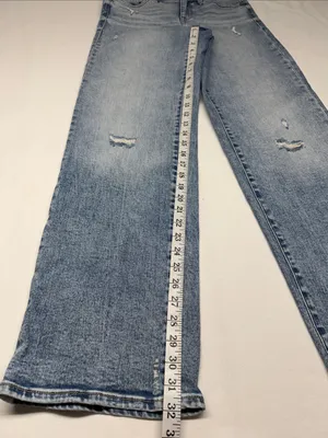 Buckle Light Blue Distressed Wide-Leg Relaxed Jeans thumbnail 5
