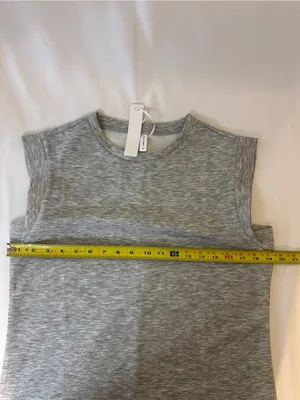 Sleeveless Heather Gray Lounge Top and Skirt Set thumbnail 5