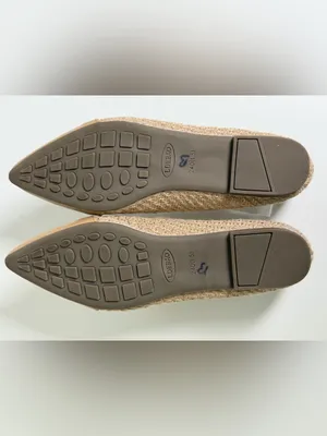 LDEBAO Women’s Tweed Pointed Toe Ballet Flats Beige Gold Buckle Sz US 8 thumbnail 6