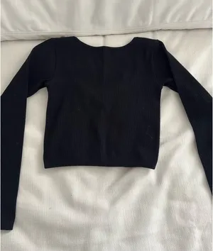 ZARA Black Cropped Long Sleeve thumbnail 2