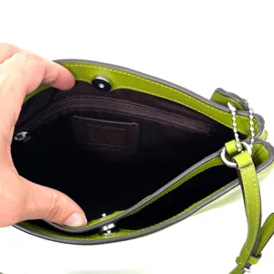 Coach Penelope Shoulder Bag Yellow Green Leather CO952 thumbnail 8