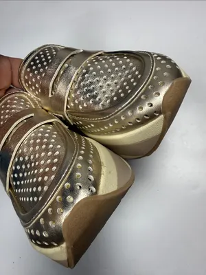Dolce Vita Janine Chunky Platform Sole Slip-On Shoe Metallic Gold S-595 Sz 7.5 thumbnail 6