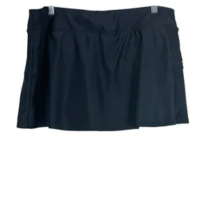 NWT Sweet Escape Swim Skirt Solid Black Full Coverage Zipper Pocket Size 14 thumbnail 4