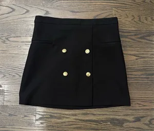 H&M black women’s button skirt size 10 thumbnail 1
