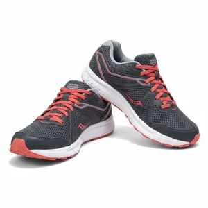 SAUCONY Cohesion 11 Running Shoe Women 9.5 Grey/Red Athletic Comfort Outdoor thumbnail 2
