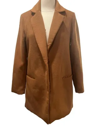 Womens Fall Tan Dress Coat Jacket M Forever21 thumbnail 2