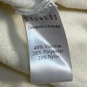 Lioness Cream Sleeveless Knit Button Down Crew Neck Cardigan Vest Top Size M thumbnail 5