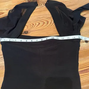 Vtg Moda International Mini Dress‎ Sz XS Black Bodycon Mesh LBD Cocktails Party thumbnail 10