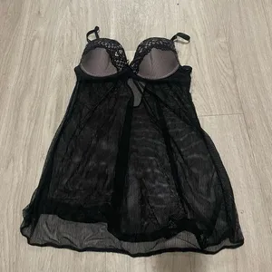 Daisy Fuentes Black Lace Babydoll thumbnail 1