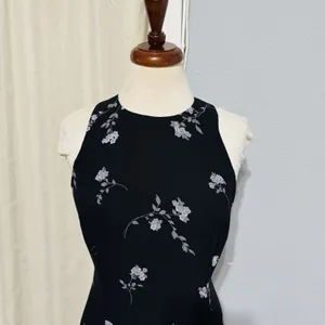 Vintage Jones New York Dress Womens 10 Black Chiffon Floral Maxi Y2K Fairy‎ Goth thumbnail 3