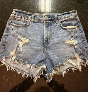 Abercrombie And Fitch Denim Shorts 28/6 Curve Love The Mom Short Mid Rise Jeans thumbnail 1
