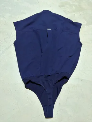 FIGS Navy blue scrub bodysuit small thumbnail 7