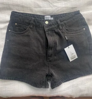 Princess Polly Black High Waisted Shorts thumbnail 1