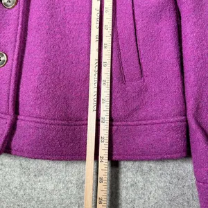 Joie Medium Jacket Button Boiled Wool Purple Pockets Shacket Womens Long Sleeve‎ thumbnail 6