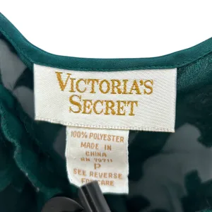 VTG Victorias‎ Secret Gold Label Forest Green Lace Floral Teddy Bodysuit Small thumbnail 6