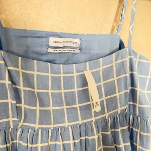 Urban Outfitters Light Blue and White Grid Sundress thumbnail 2