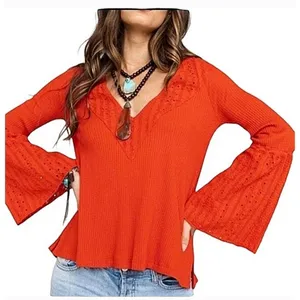 Free People Parisian‎ Nights Bell Sleeve Top Size: S thumbnail 1