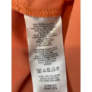 Ann Taylor Factory Peach Chiffon V Neck Cap Sleeve Top Size M thumbnail 6