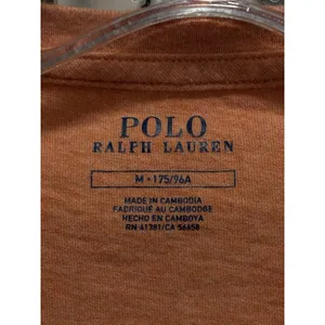 Polo Ralph‎ Lauren TShirt Women's Logo V Neck Size M Orange thumbnail 2