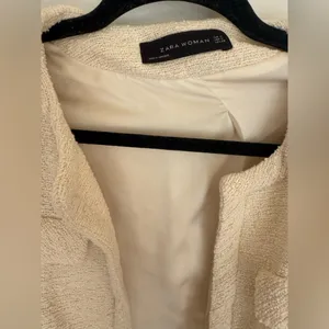 Zara cream Boucle Jacket thumbnail 6
