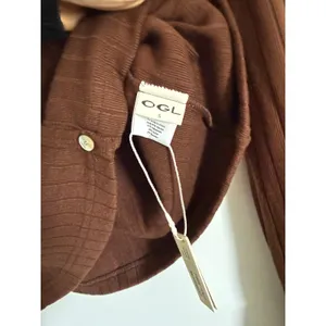 $59 New OGLmove Wide Rib V-neck Cardigan - Brown Small thumbnail 4