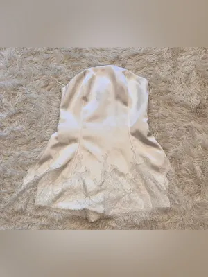 NEW AMANDA UPRICHARD Romilly Lace Hem White Strapless Romper Sz L thumbnail 5