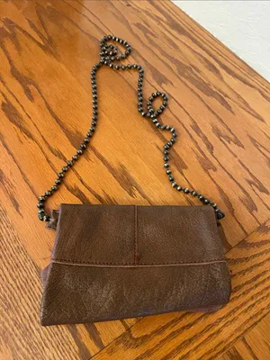 Free People Brown Leather Crossbody with Ball Chain thumbnail 2